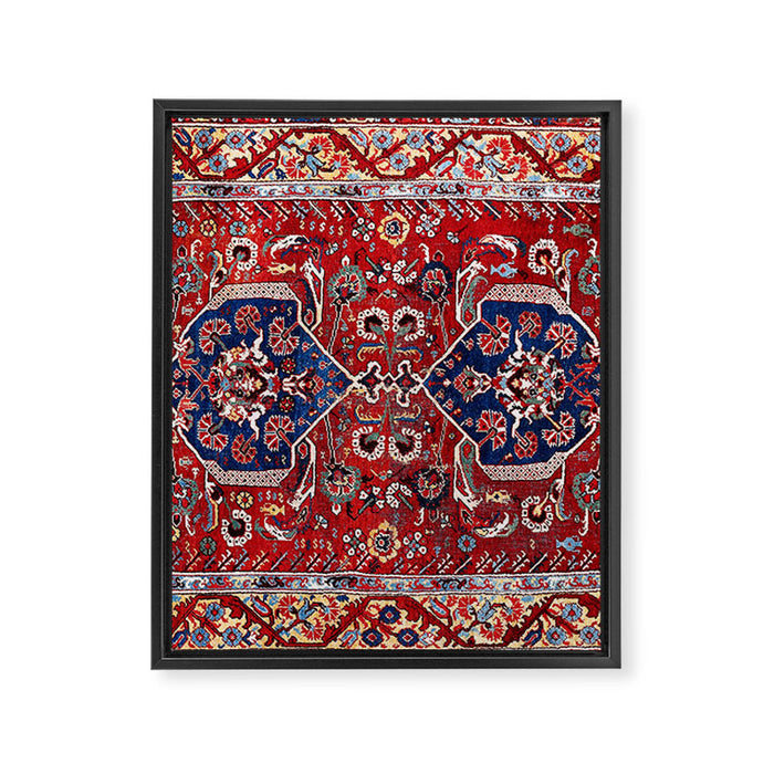 Demirci Kula 18th Century Anatolian Rug Print Framed Canvas Print Gallery Image 1