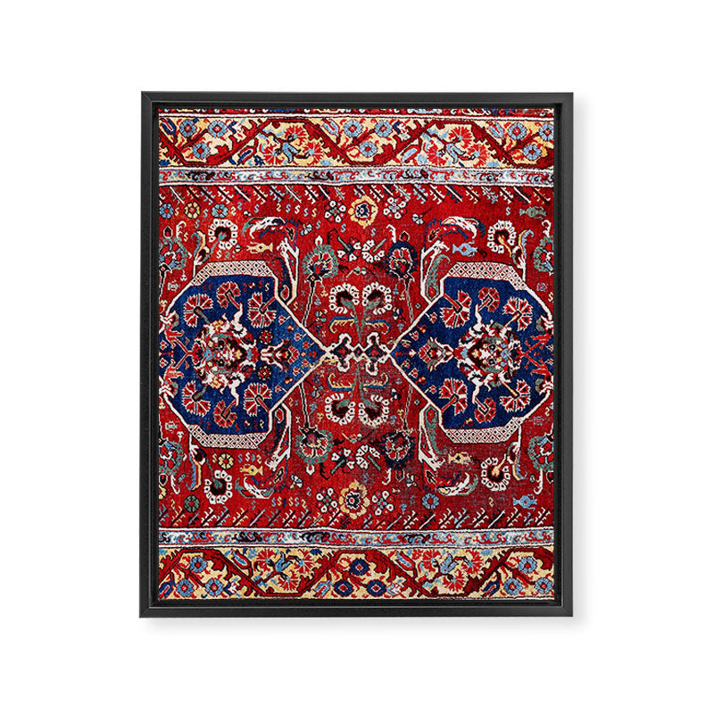 Demirci Kula 18th Century Anatolian Rug Print Framed Canvas Print Gallery Image 6