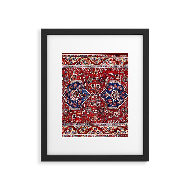 Demirci Kula 18th Century Anatolian Rug Print Framed Art Print Gallery Image 4