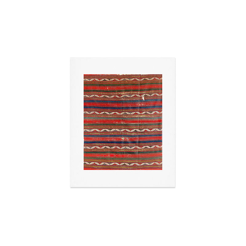 Denizli West Anatolian Kilim Print Art Print Gallery Image 1
