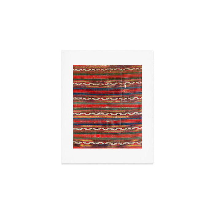 Denizli West Anatolian Kilim Print Art Print Gallery Image 1