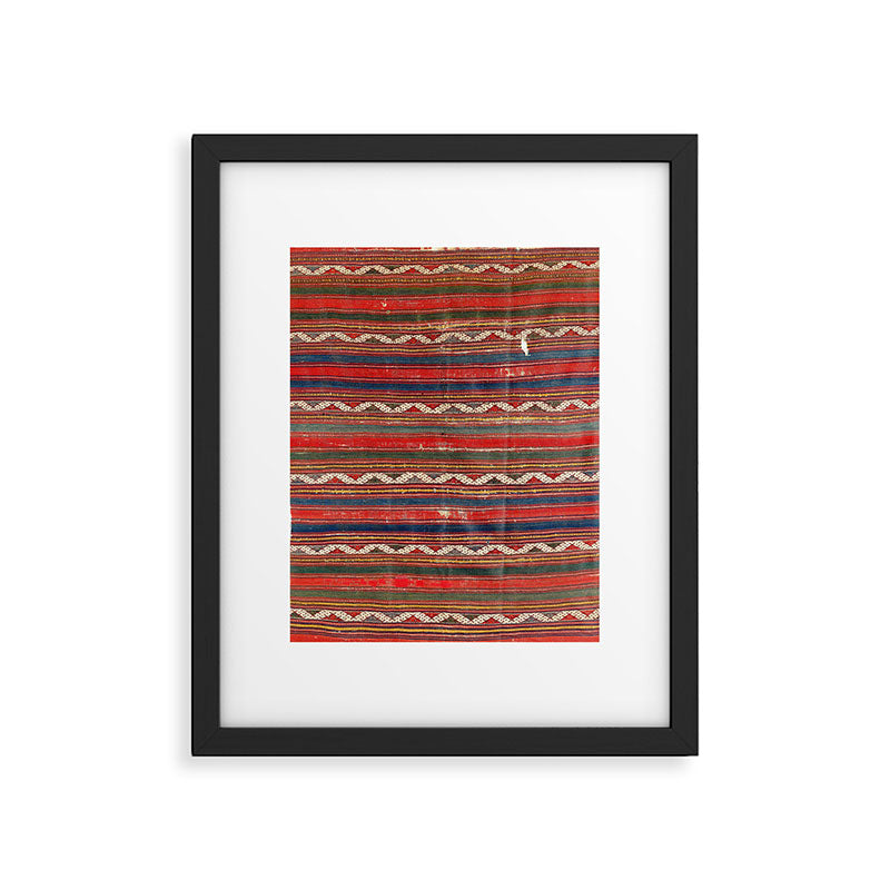 Denizli West Anatolian Kilim Print Framed Art Print Gallery Image 5