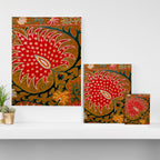 Detail of Shakhrisyabz Suzani Floral Textile Canvas Print Gallery Image 3