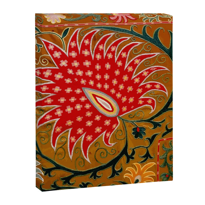 Detail of Shakhrisyabz Suzani Floral Textile Canvas Print Gallery Image 1