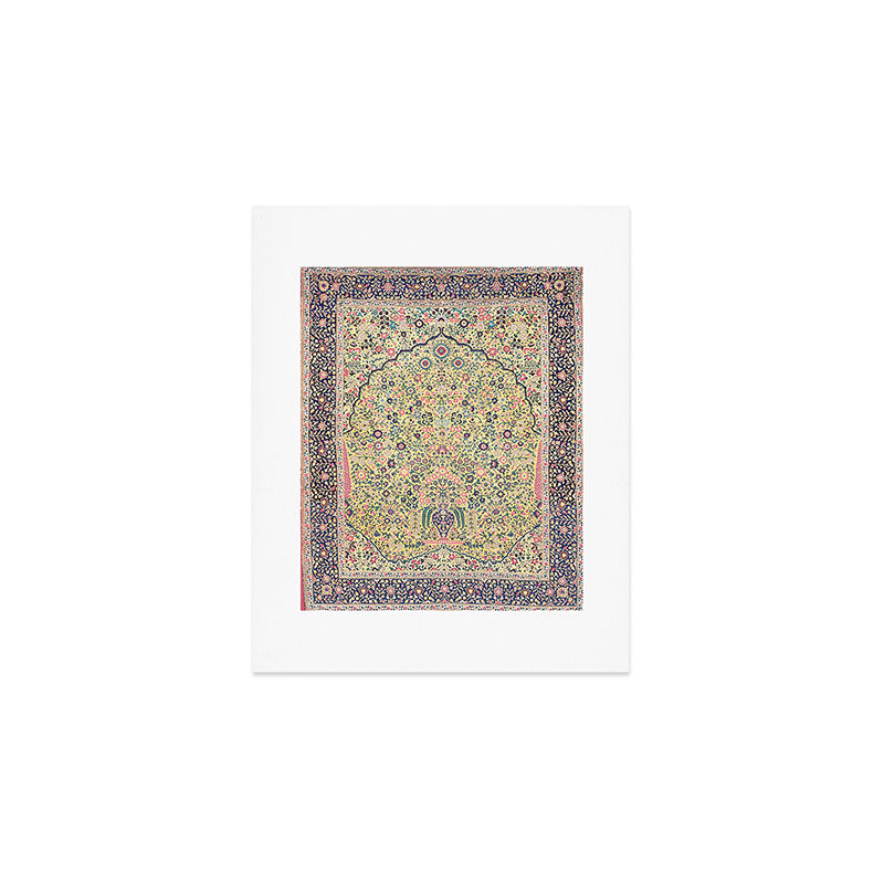 Douglass Mughal 'Millefleurs' North Indian Rug Print Art Print Gallery Image 1