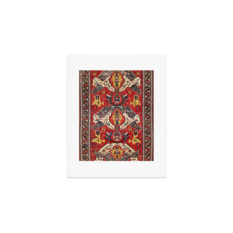 Dragon Sumakh Antique East Caucasus Kuba Rug Print Art Print Gallery Image 1