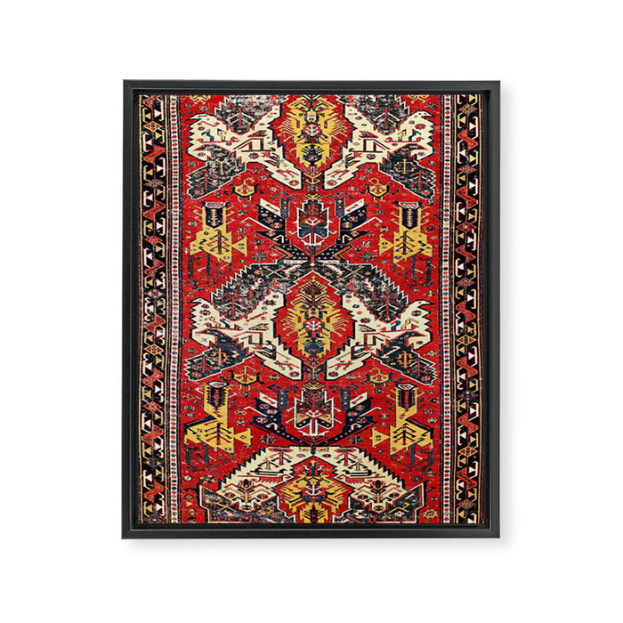 Dragon Sumakh Antique East Caucasus Kuba Rug Print Framed Canvas Print Gallery Image 1