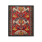 Dragon Sumakh Antique East Caucasus Kuba Rug Print Framed Canvas Print Gallery Image 3