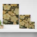 Edo Period Floral Kimono Fragment Print Canvas Print Gallery Image 3