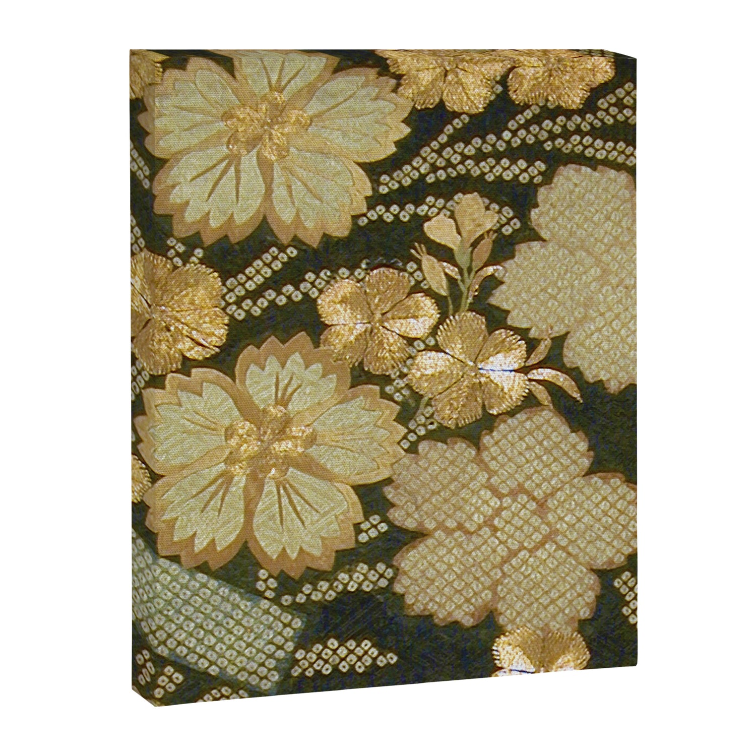 Edo Period Floral Kimono Fragment Print Canvas Print Gallery Image 3