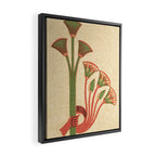 Egyptian Papyrus Plants and Lotus Flowers Framed Canvas Print Gallery Image 2