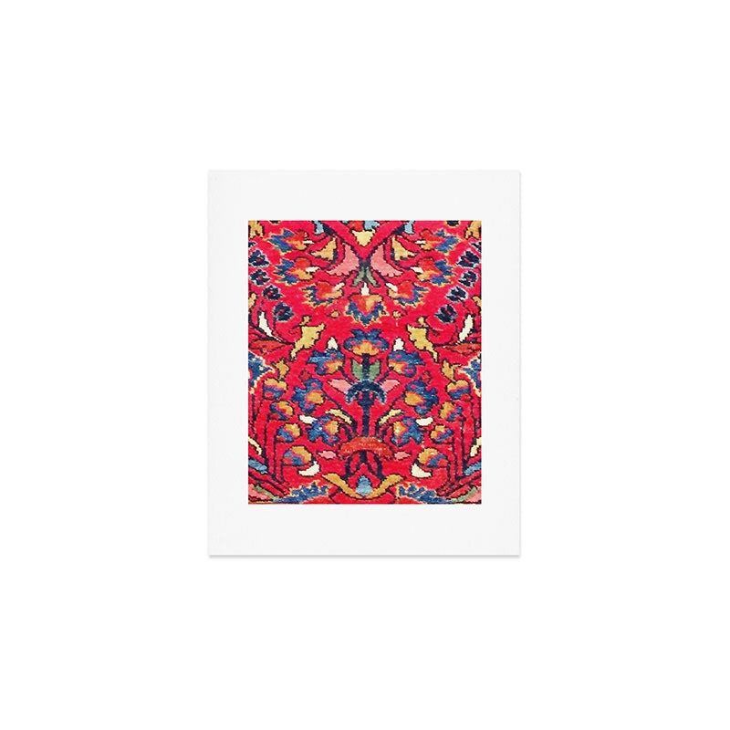 Enjilas Vintage Persian Rug Print Art Print Gallery Image 1