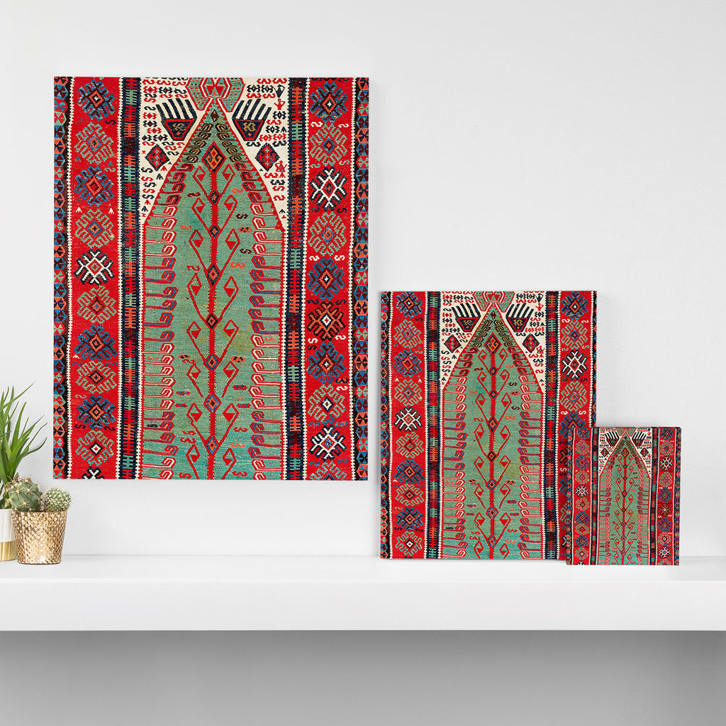 Erzerum Northeast Anatolian Niche Kilim Print Canvas Print Gallery Image 3