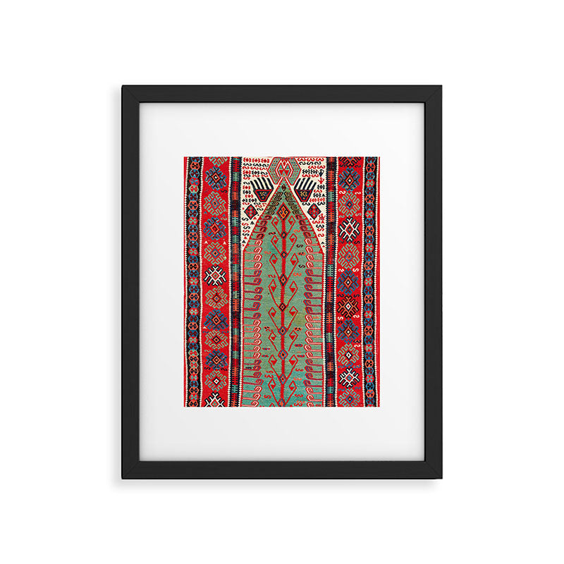 Erzerum Northeast Anatolian Niche Kilim Print Framed Art Print Gallery Image 5