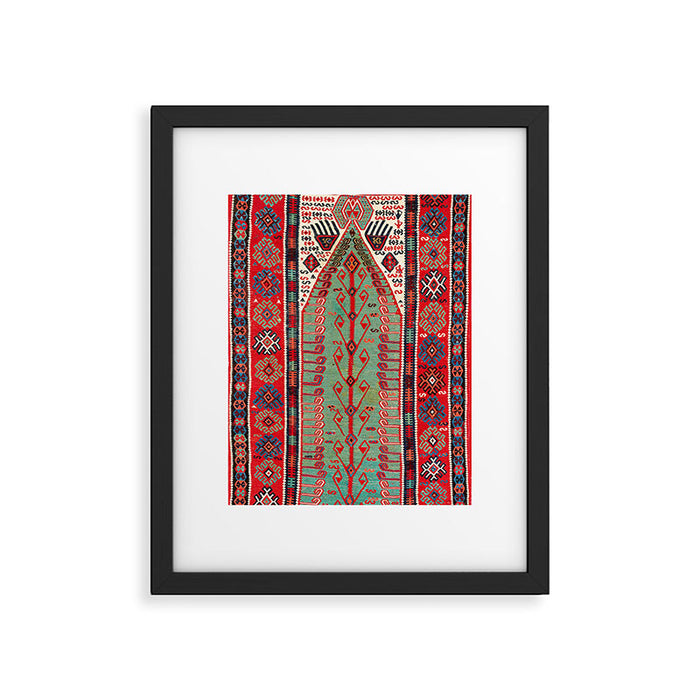 Erzerum Northeast Anatolian Niche Kilim Print Framed Art Print Gallery Image 1