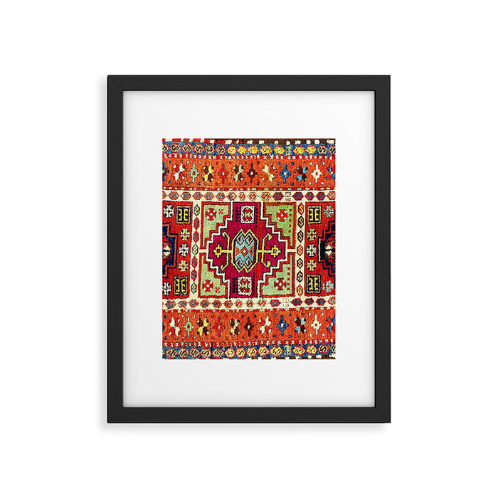 Erzincan  Antique Turkish Rug Print Framed Art Print Gallery Image 1