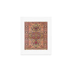 Esfahan Antique Floral Persian Rug Print Art Print Gallery Image 1