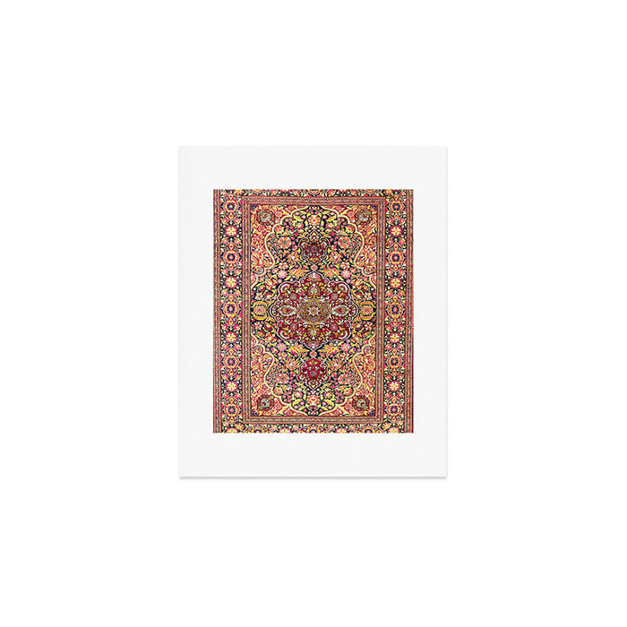 Esfahan Antique Floral Persian Rug Print Art Print Gallery Image 1
