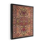 Esfahan Antique Floral Persian Rug Print Framed Canvas Print Gallery Image 2