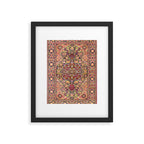 Esfahan Antique Floral Persian Rug Print Framed Art Print Gallery Image 5