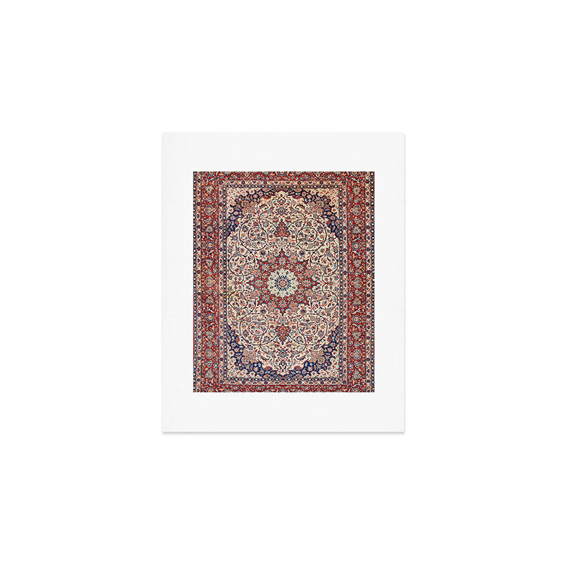 Esfahan Central Persian Antique Rug Print Art Print Gallery Image 1