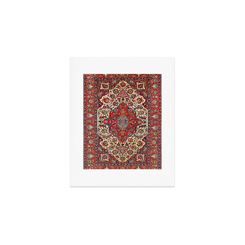 Esfahan Central Persian Rug Print Art Print Gallery Image 1