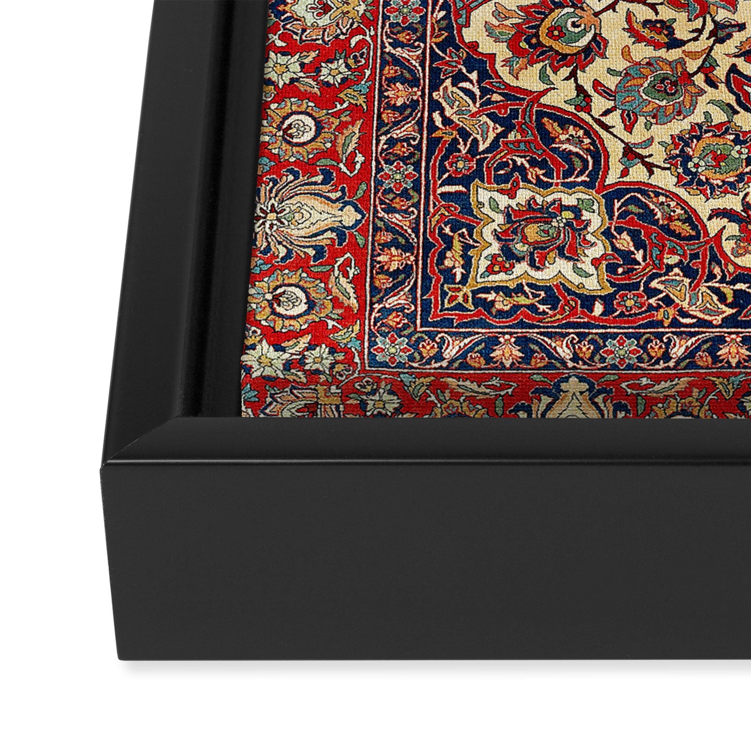 Esfahan Central Persian Rug Print Framed Canvas Print Gallery Image 3