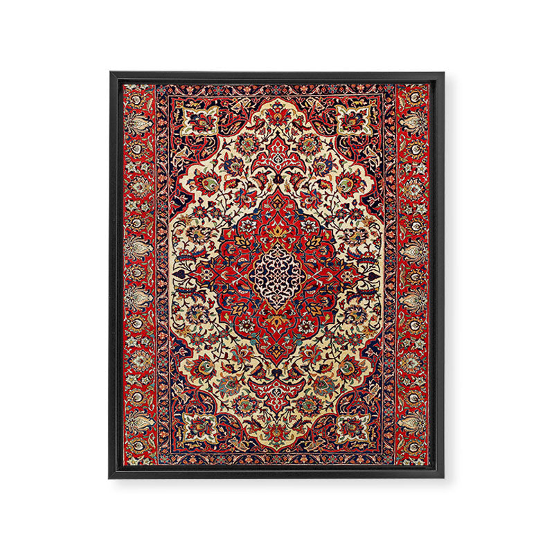 Esfahan Central Persian Rug Print Framed Canvas Print Gallery Image 6