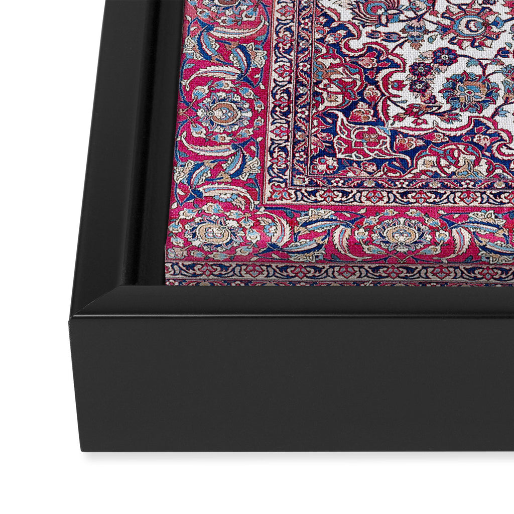 Esfahan Central Persian Rug Print Framed Canvas Print Gallery Image 3