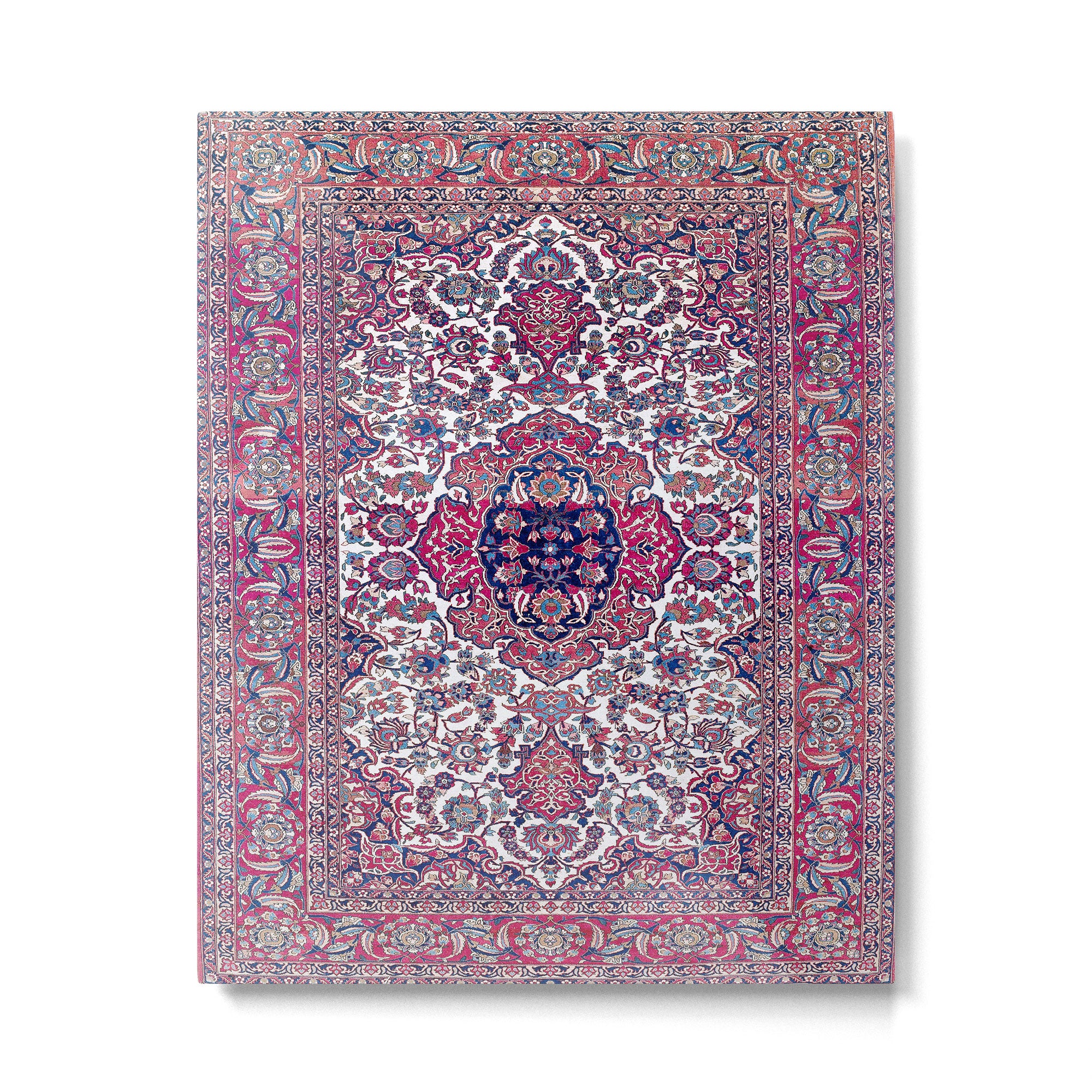 Esfahan Central Persian Rug Print Metal Print Gallery Image 4