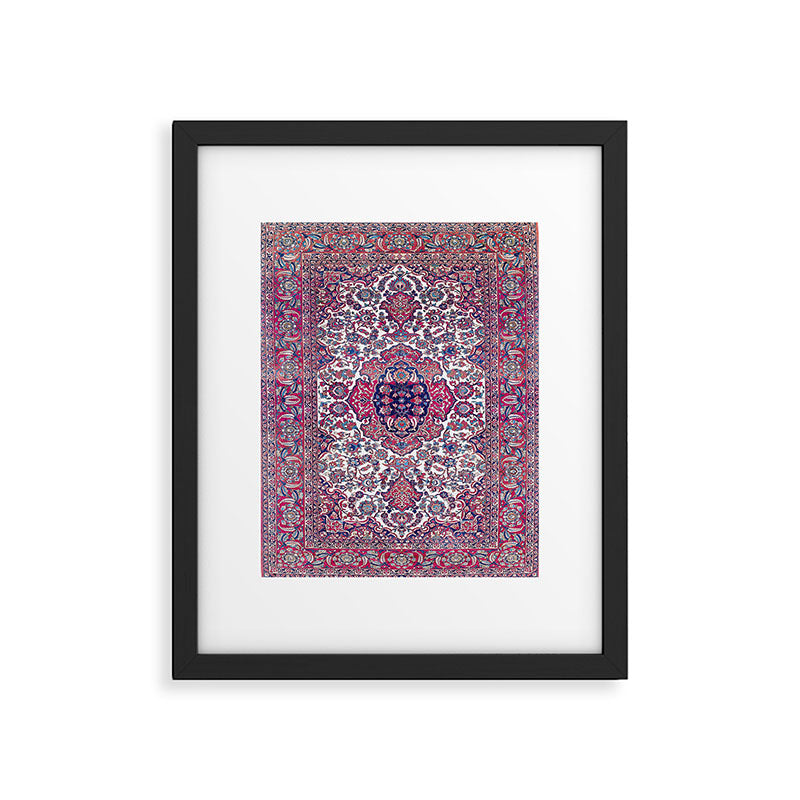 Esfahan Central Persian Rug Print Framed Art Print Gallery Image 4