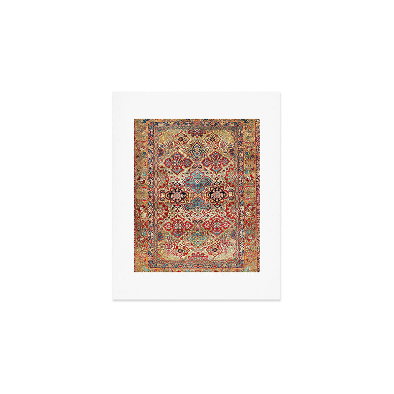 Esfahan Central Persian Rug Print Art Print Gallery Image 1