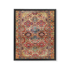 Esfahan Central Persian Rug Print Framed Canvas Print Gallery Image 3