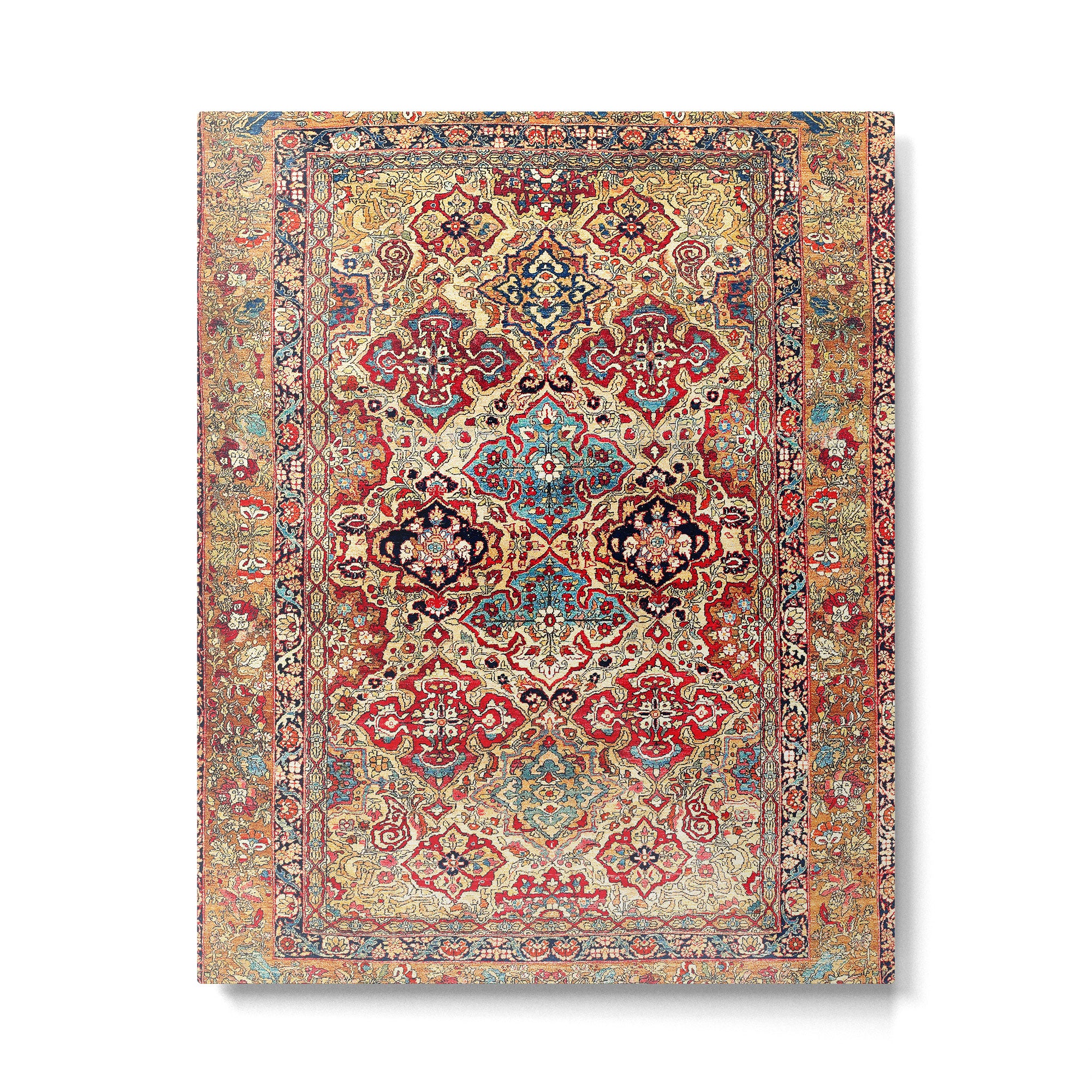 Esfahan Central Persian Rug Print Metal Print Gallery Image 4