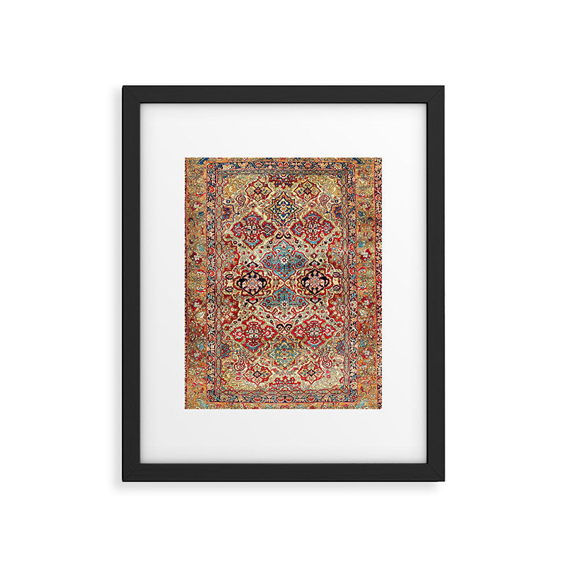 Esfahan Central Persian Rug Print Framed Art Print Gallery Image 4
