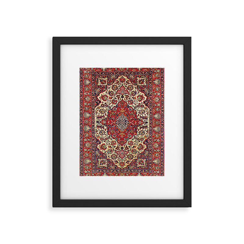 Esfahan Central Persian Rug Print Framed Art Print Gallery Image 4