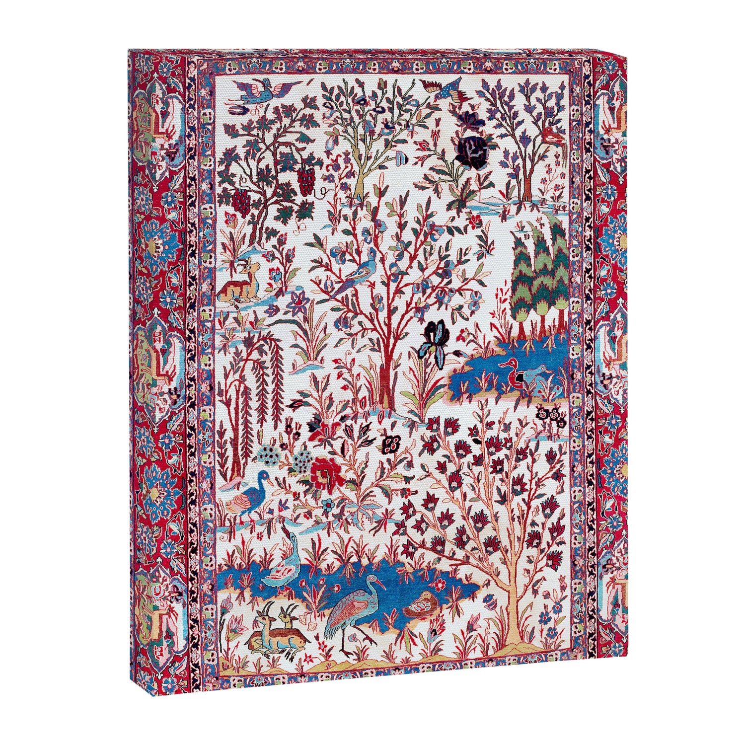 Esfahan Central Persian Silk Rug Print Canvas Print Gallery Image 3