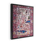 Esfahan Central Persian Silk Rug Print Framed Canvas Print Gallery Image 2