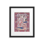 Esfahan Central Persian Silk Rug Print Framed Art Print Gallery Image 5