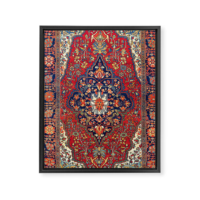 Farahan Arak West Persian Rug Print Framed Canvas Print Gallery Image 1