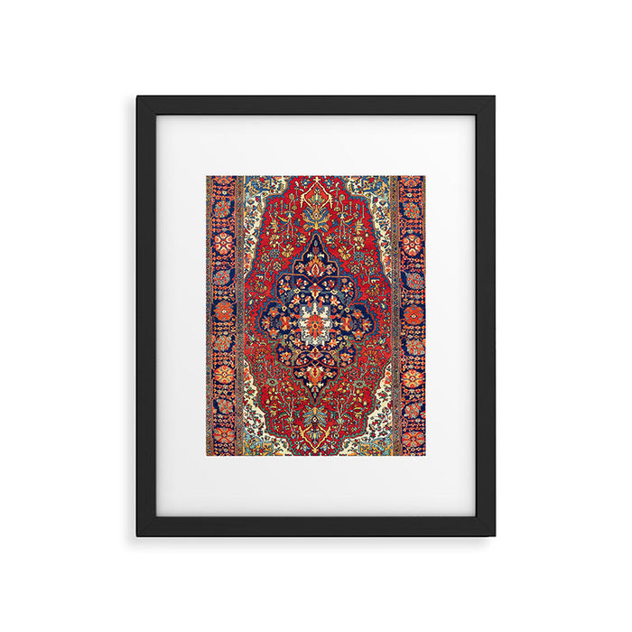 Farahan Arak West Persian Rug Print Framed Art Print Gallery Image 1