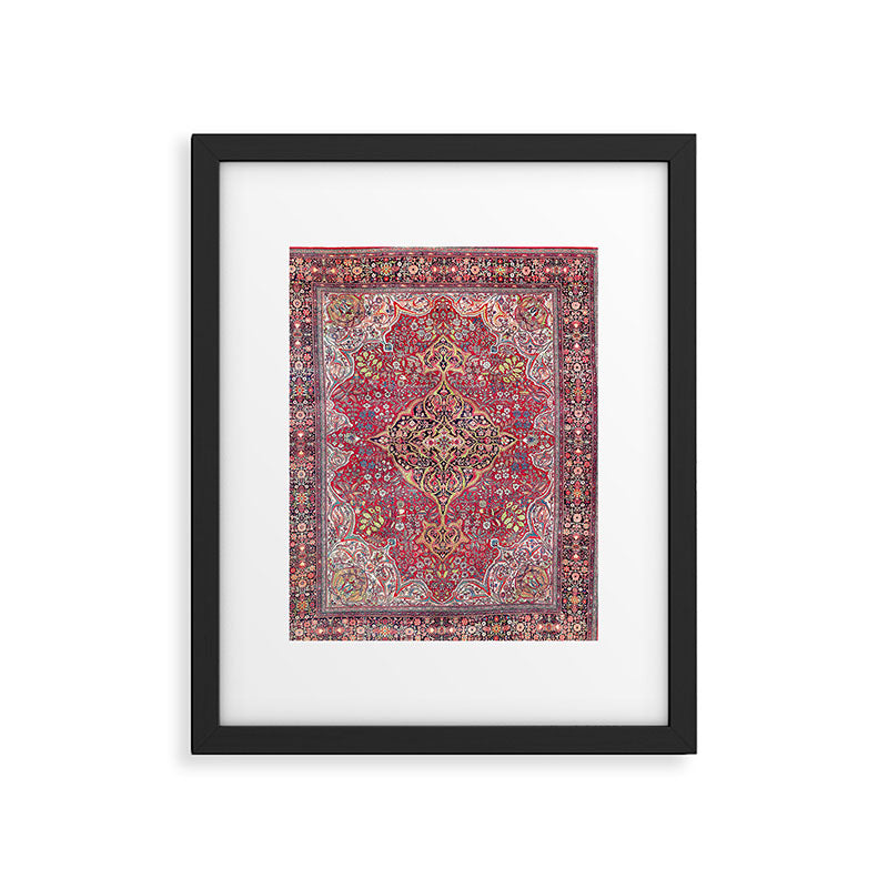 Farahan Arak West Persian Rug Framed Art Print Gallery Image 4