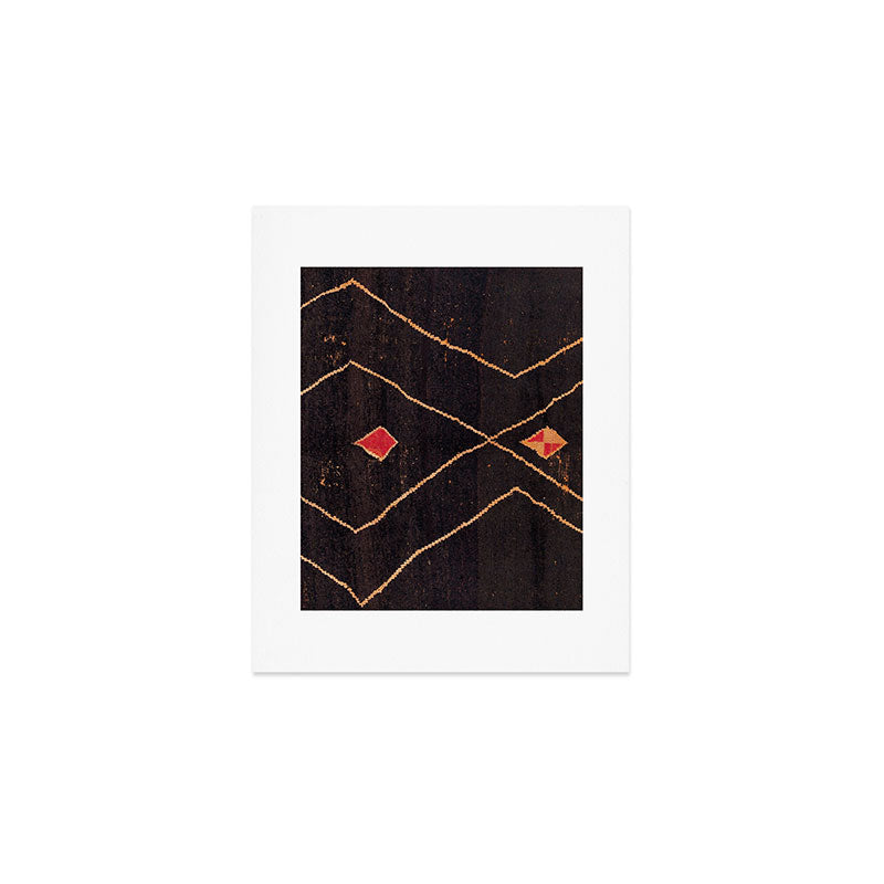 Feiija  Antique South Morocco North African Pile Rug Print Art Print Gallery Image 1