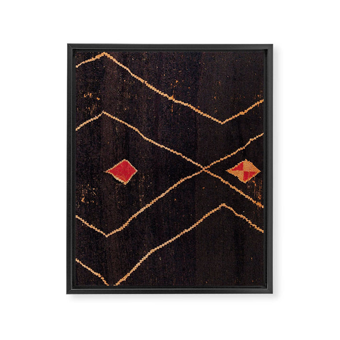 Feiija  Antique South Morocco North African Pile Rug Print Framed Canvas Print Gallery Image 1