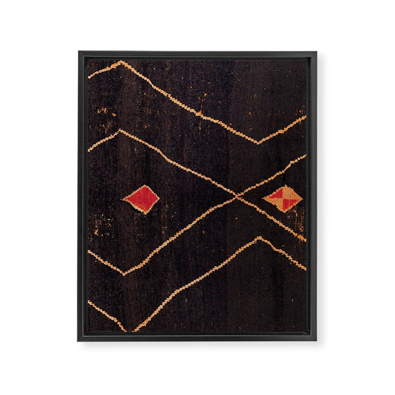 Feiija  Antique South Morocco North African Pile Rug Print Framed Canvas Print Gallery Image 3