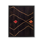 Feiija  Antique South Morocco North African Pile Rug Print Framed Canvas Print Gallery Image 3