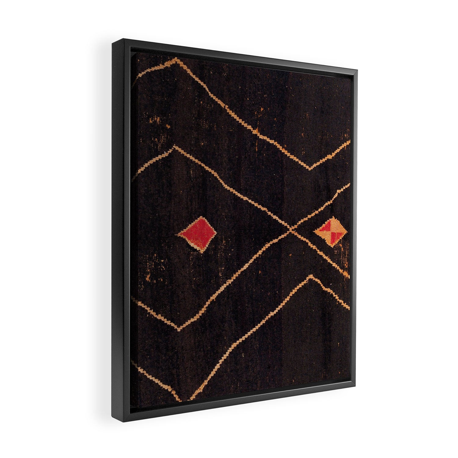 Feiija  Antique South Morocco North African Pile Rug Print Framed Canvas Print Gallery Image 2
