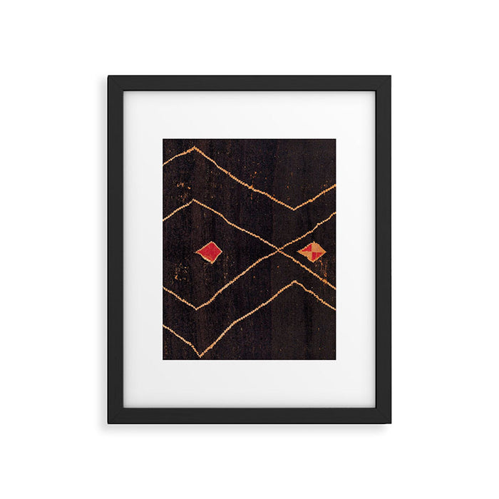 Feiija  Antique South Morocco North African Pile Rug Print Framed Art Print Gallery Image 1