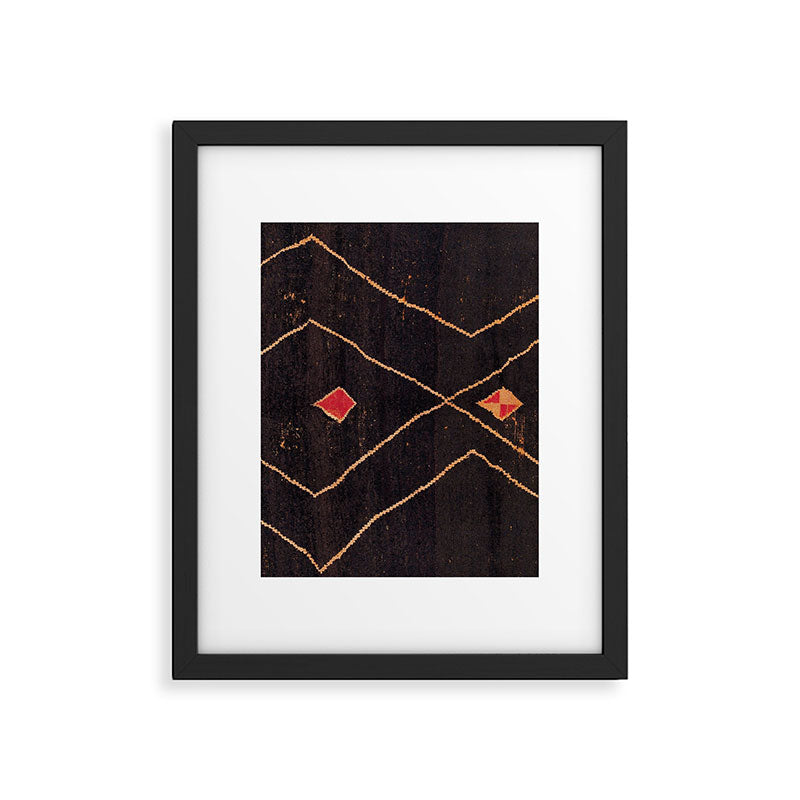 Feiija  Antique South Morocco North African Pile Rug Print Framed Art Print Gallery Image 5