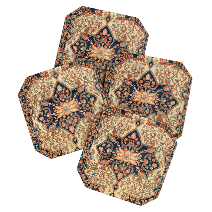 Ferahan  Antique West Persian Rug Print Coaster Gallery Image 1